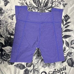 VS purple fleece leggings.